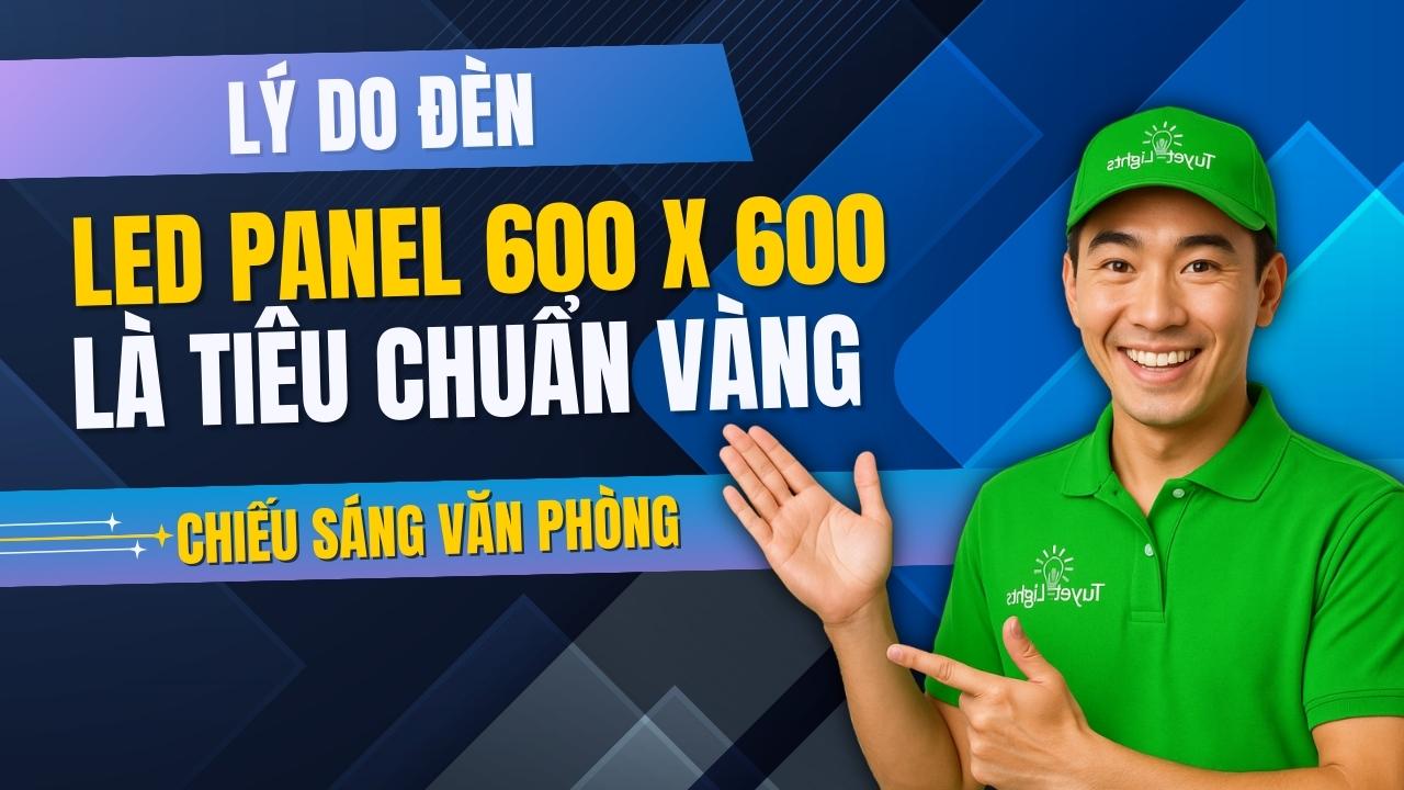 Lý do đèn panel LED 600x600 là tiêu chuẩn "vàng" cho chiếu sáng văn phòng hiện đại